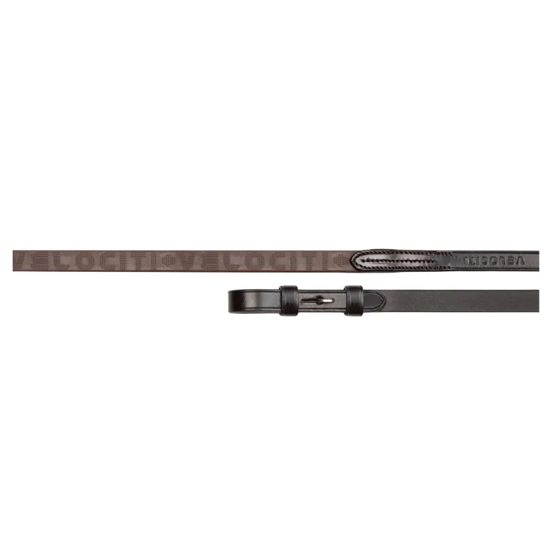 Velociti Lusso Rubber Grip Reins in Havana 