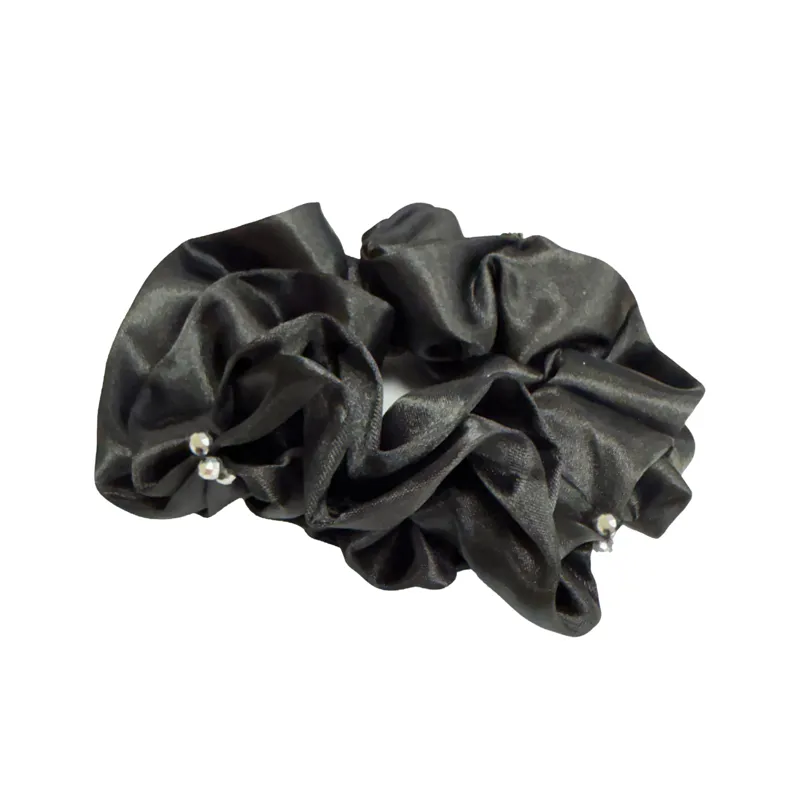 Equetech Blossom Crystal Scrunchie In Black and Crystal
