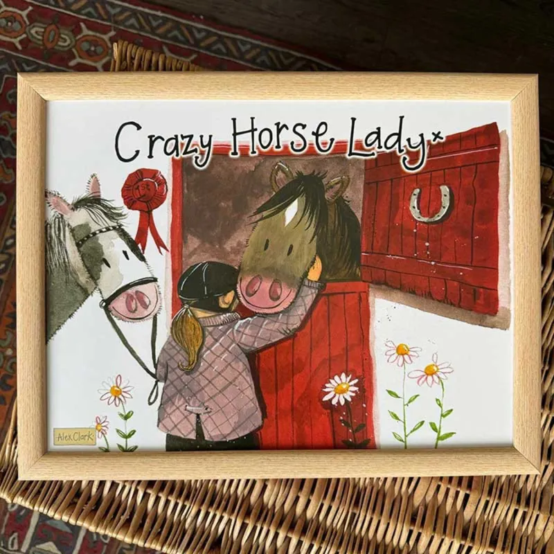 Alex Clark Crazy Horse Lady Lap Tray