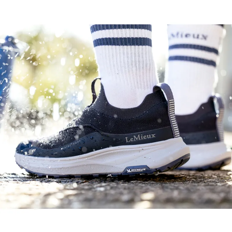 LeMieux Kanta Slip On Waterproof Trainer in Navy-2