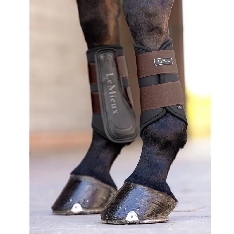 LeMieux Grafter Brushing Boots in Brown-1