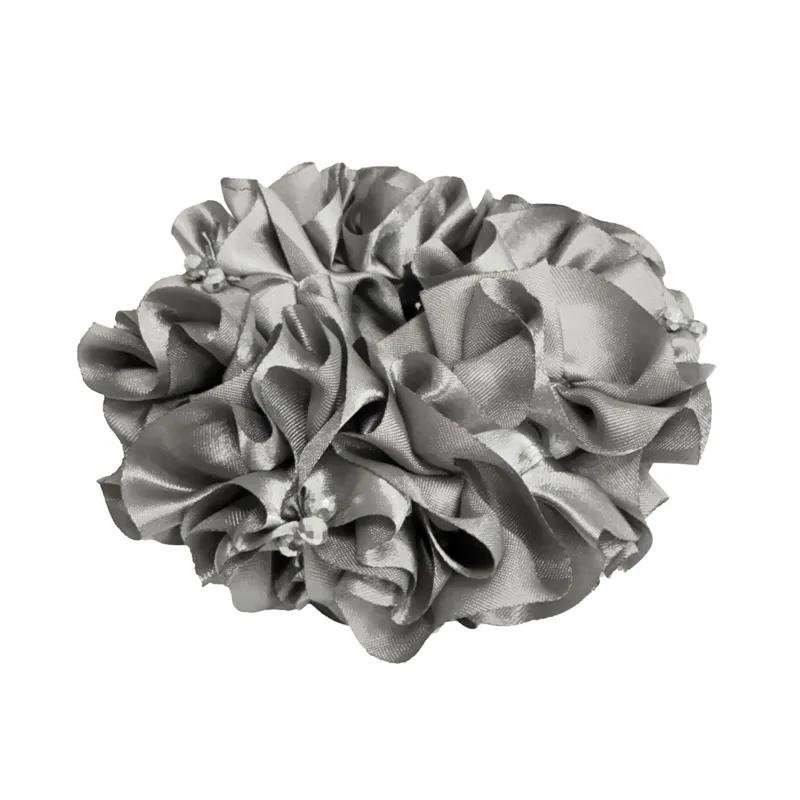 Equetech Rosette Crystal Scrunchie in Grey