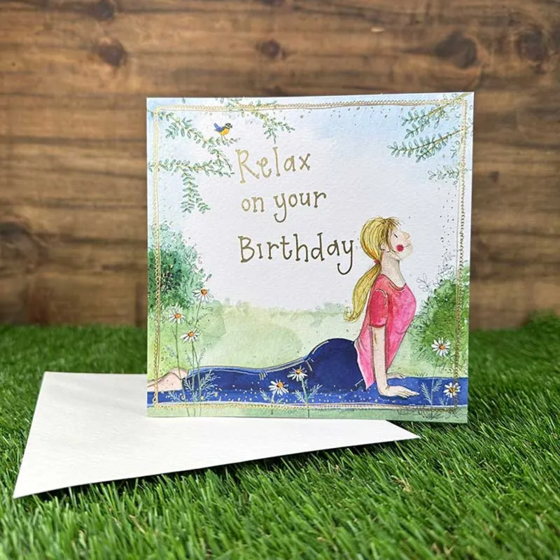 Alex Clark Pilates Birthday Card 160mm x 160mm 