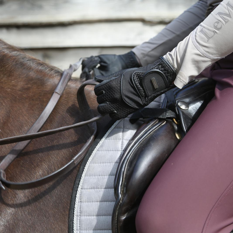 Townfields Air Mesh Riding Gloves in Black-1