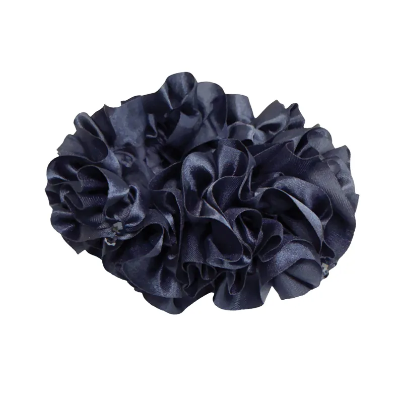 Equetech Rosette Crystal Scrunchie in Navy