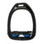 Flex-On Green Composite Inclined Ultra Grip Stirrups in Black/Black/Light Blue
