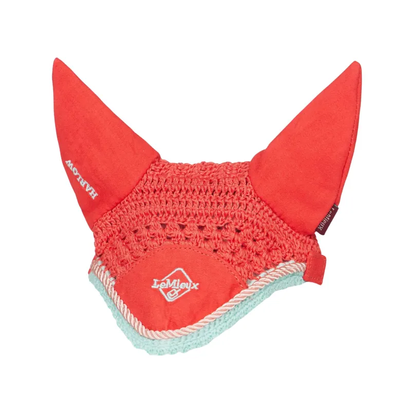 LeMieux Harlow Hobby Horse Fly Hood in Coral Crush