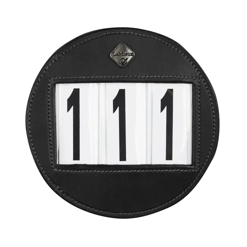 LeMieux Leather Bridle Number Holder in Black
