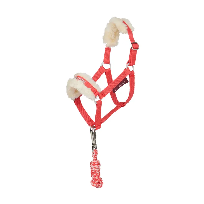LeMieux Harlow Hobby Horse Headcollar and Leadrope in Coral Crush