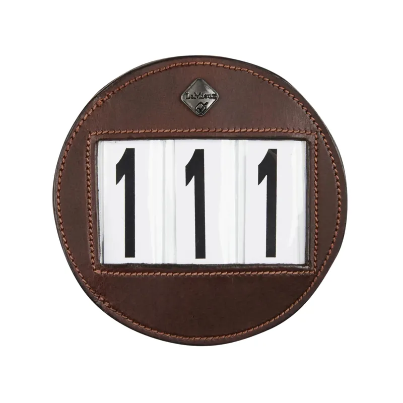 LeMieux Leather Bridle Number Holder in Brown