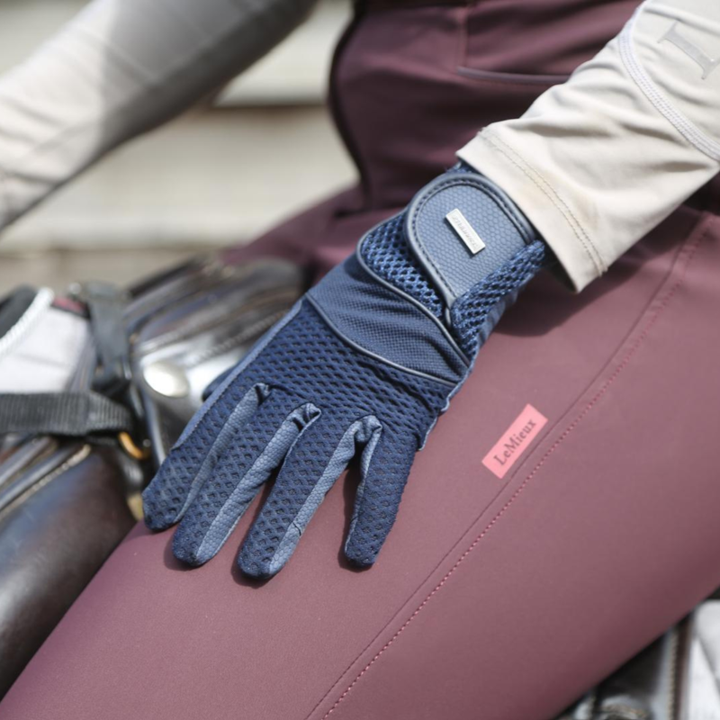 Townfields Air Mesh Riding Gloves in Navy
