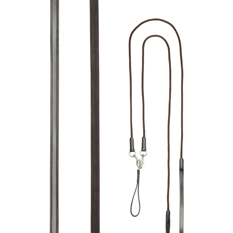LeMieux Leather Draw Reins in Brown-1