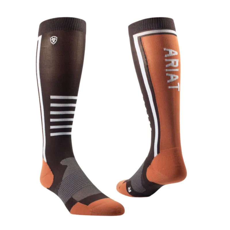 Ariat Slimline Performace Socks In Java/Aragon