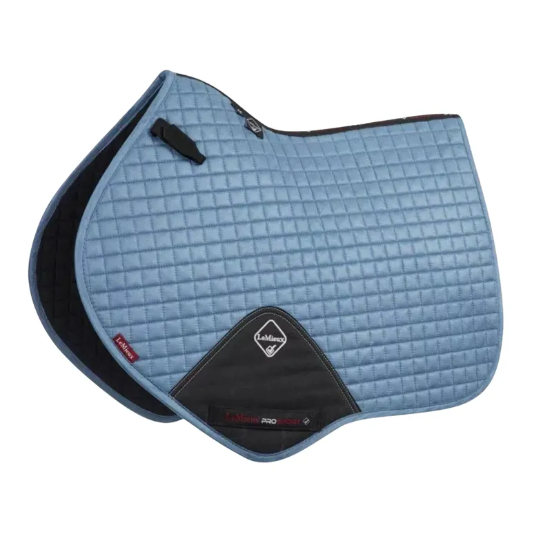 LeMieux Suede Close Contact Square Saddlecloth in Ice Blue