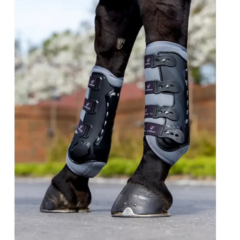 LeMieux Ultra Mesh Snug Boots Hind In Grey-1