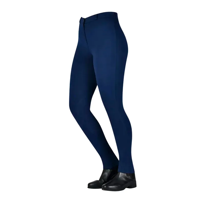 Saxon Warm Up Zip Front Childs Jodhpurs In Navy 