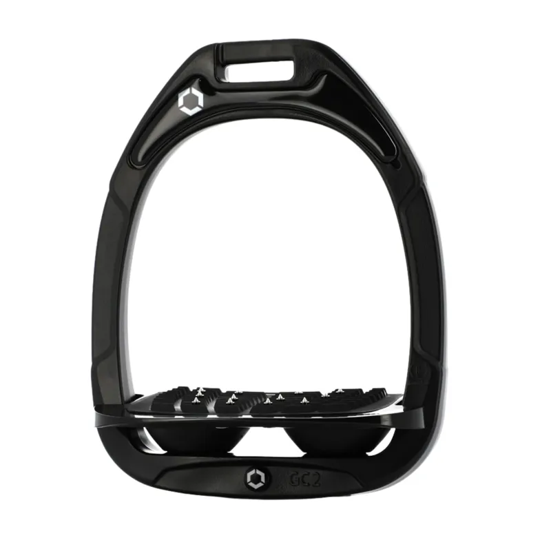 Flex-On Green Composite Inclined Ultra Grip Stirrups in Black/Black/Black