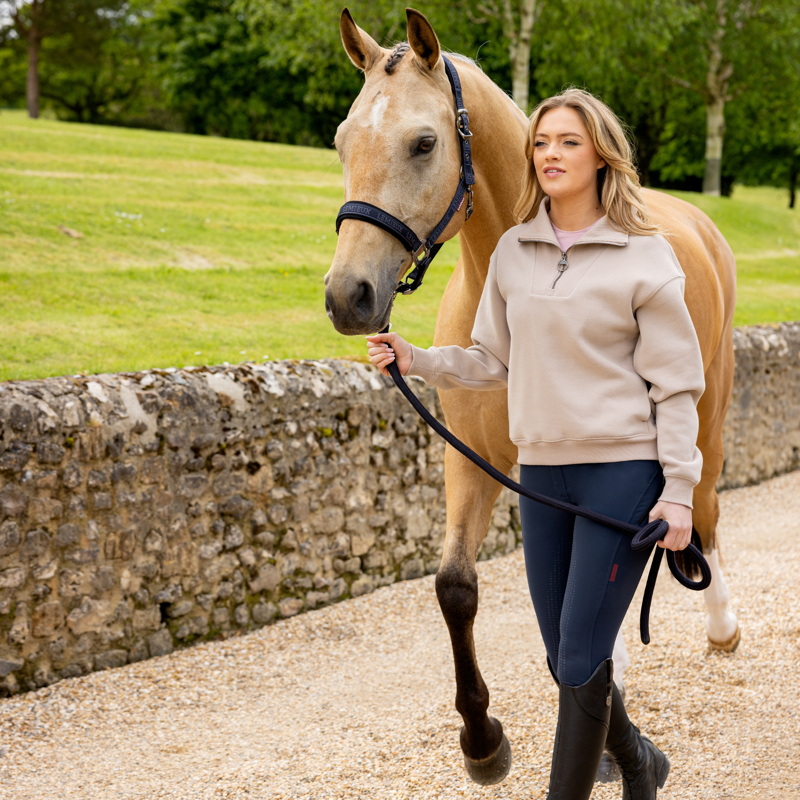 LeMieux Keira Quarter Neck Sweat in Almond-2