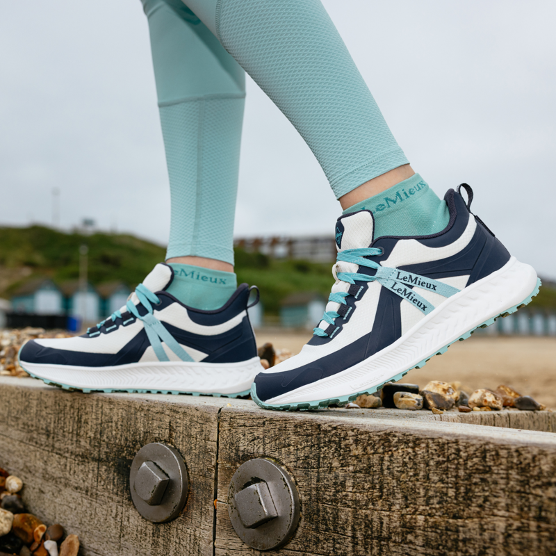 LeMieux Youth Trax Viva Waterproof Trainer in Stone-4