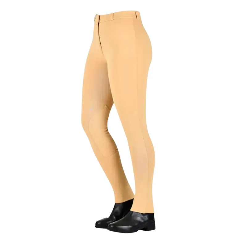 Saxon Warm Up Zip Front Childs Jodhpurs In Beige