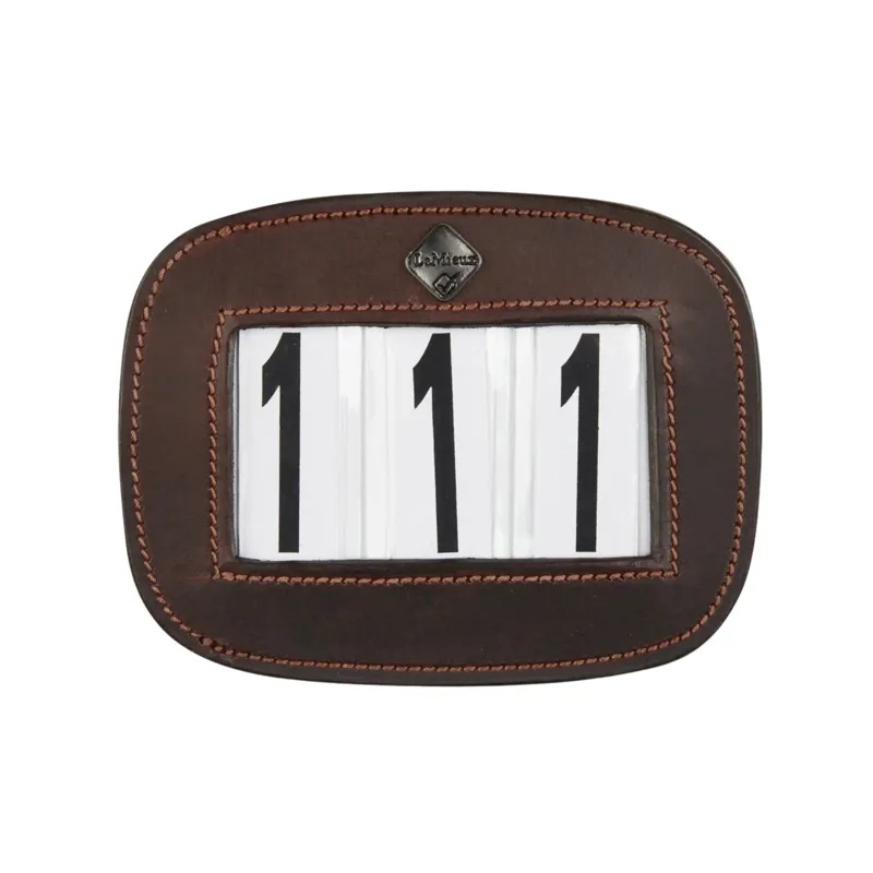LeMieux Leather Saddle Pad Number Holder in Brown