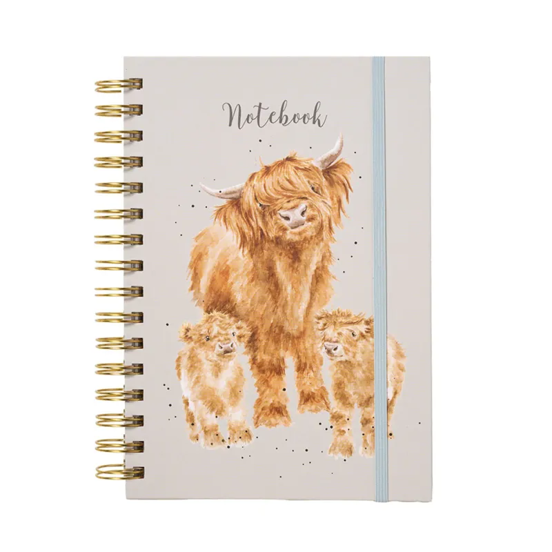 Wrendale Designs  Highland Cow A5 Spiral Bound Notebook