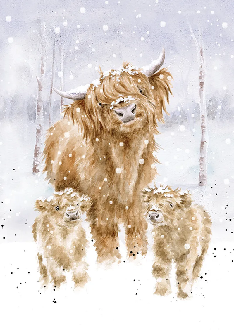 Wrendale Designs A Highland Christmas A6 Paperback Notebook