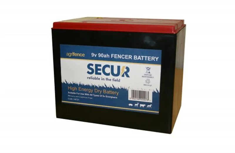 Agrifence Dry Batteries 9V 55Ah in Black