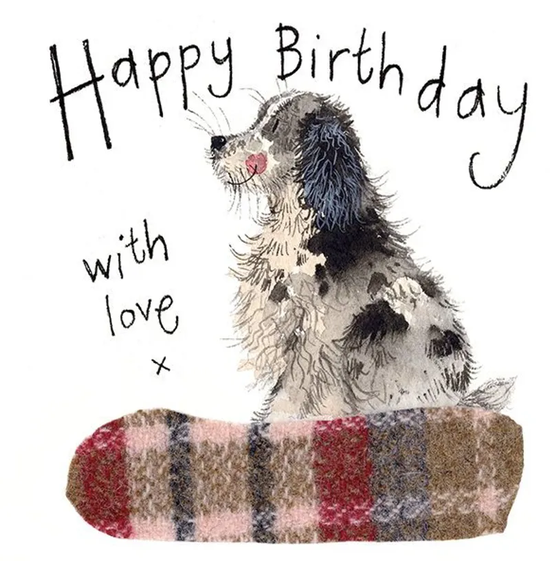 Alex Clark Spaniel Birthday Card
