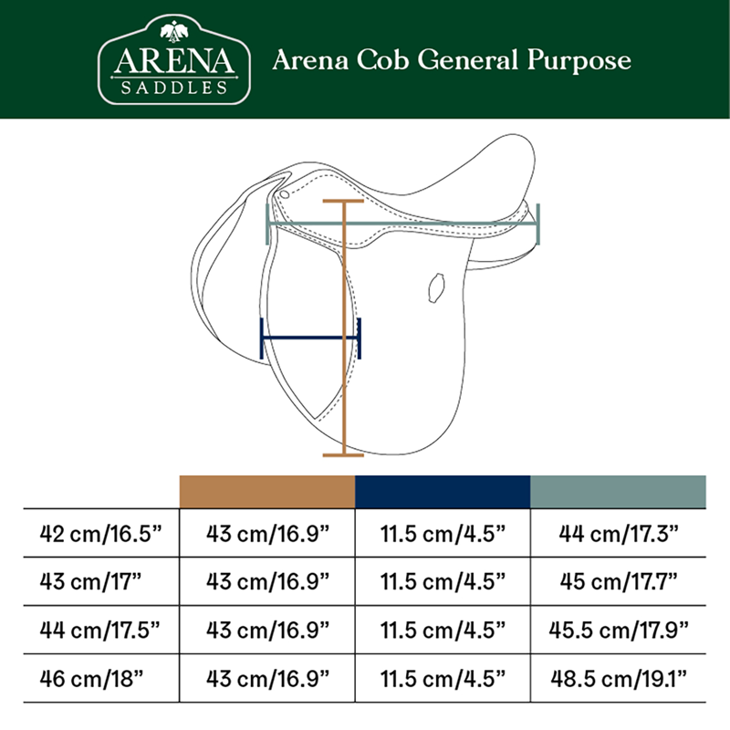 Arena Cob General Purpose Saddle in Brown-1