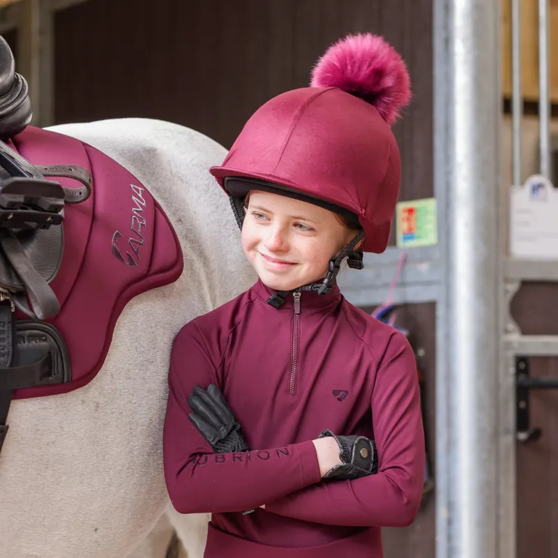 Aubrion Eltar Base Layer Young Rider in Black Cherry-1