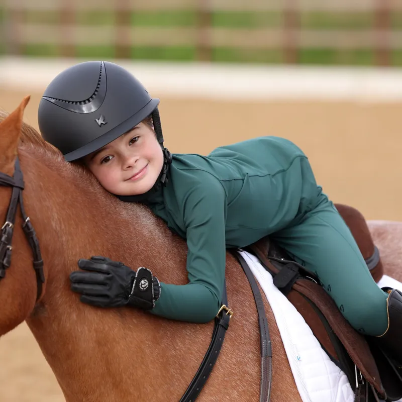 Aubrion Eltar Base Layer Young Rider in Green-2