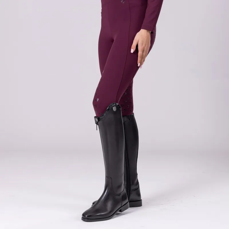 Aubrion Eltar Riding Tights in Black Cherry-2