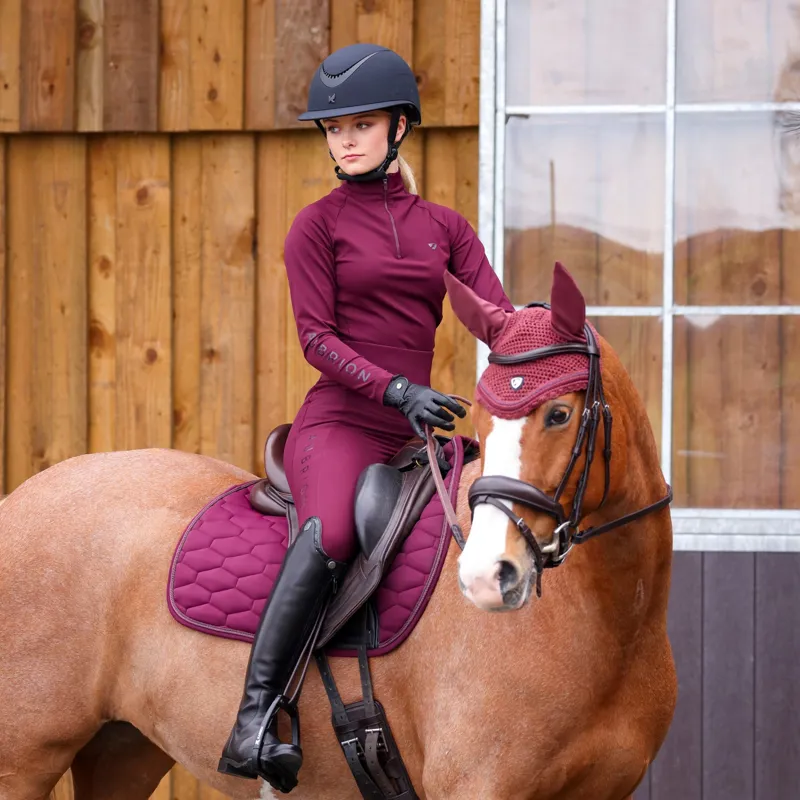 Aubrion Eltar Riding Tights in Black Cherry-4