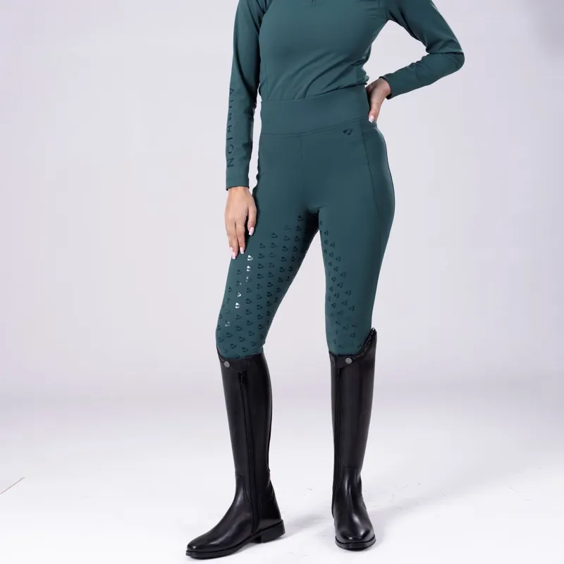 Aubrion Eltar Riding Tights in Green-1