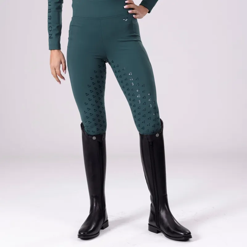 Aubrion Eltar Riding Tights in Green-2