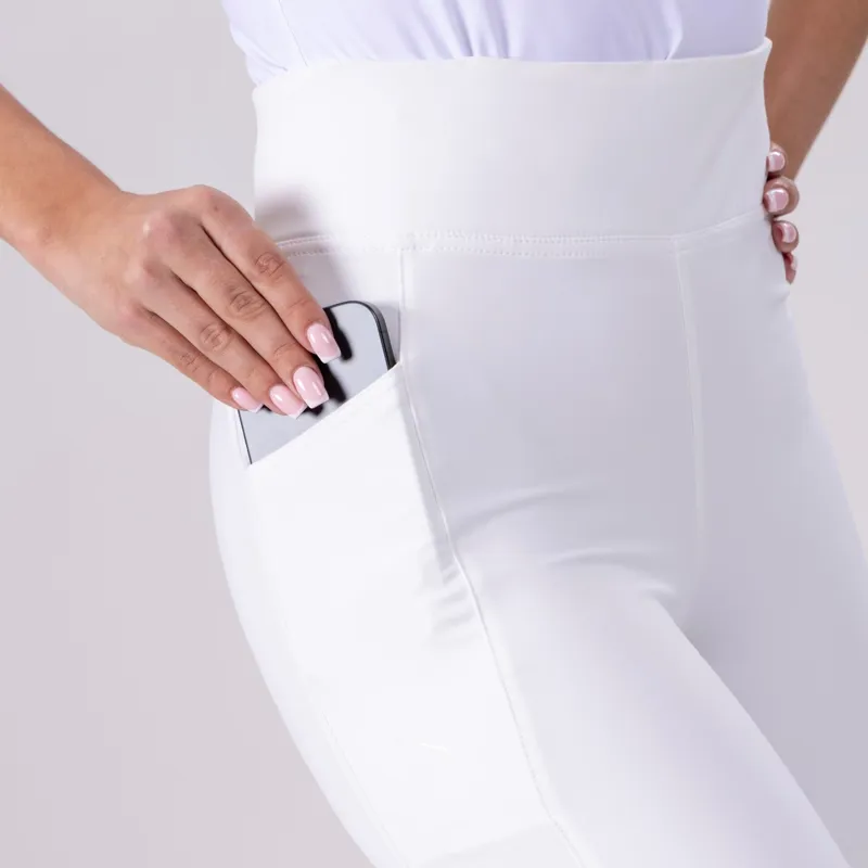 Aubrion Eltar Riding Tights in White-2
