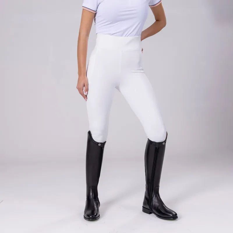 Aubrion Eltar Riding Tights Young Rider in White