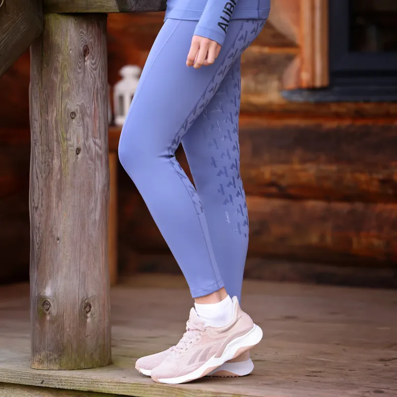 Aubrion React Winter Riding Tights in Sky-5