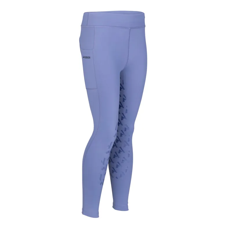 Aubrion React Winter Riding Tights Young Rider in Blue