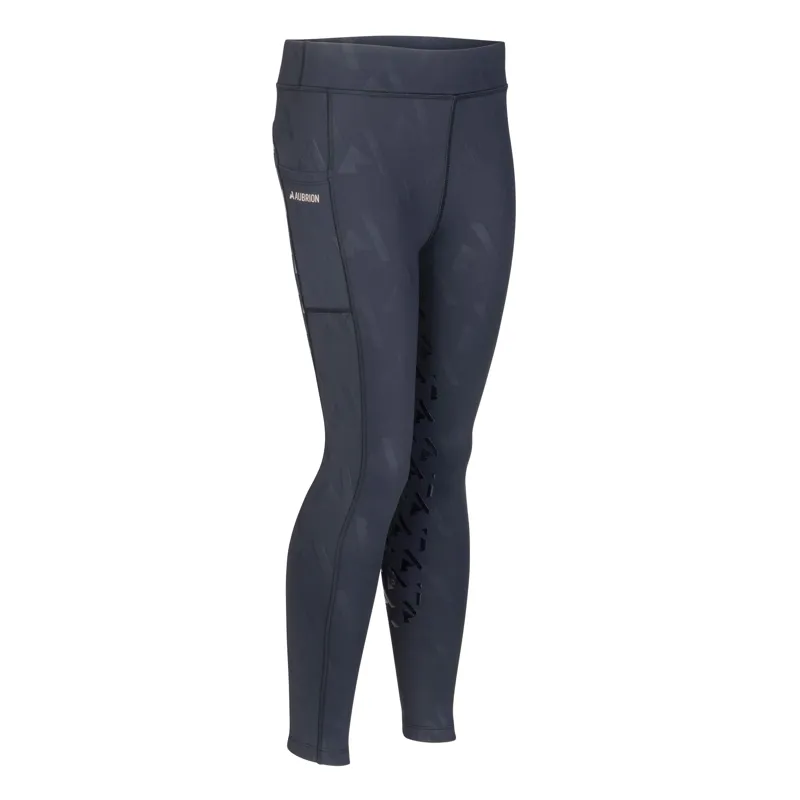 Aubrion React Winter Riding Tights Young Rider in Shadow 
