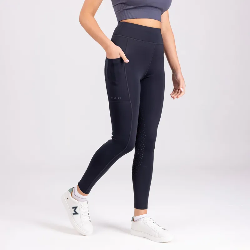 Aubrion Shield Winter Tights in Charcoal-1