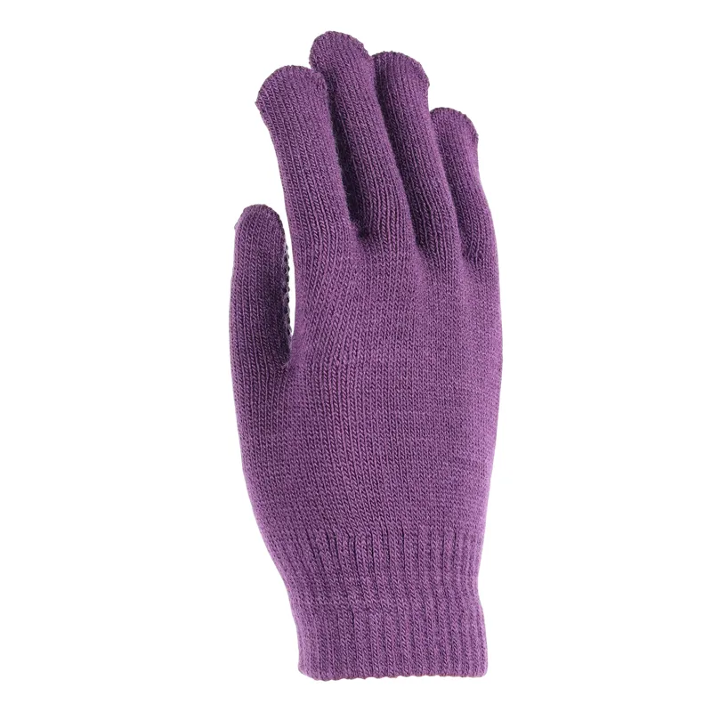 Aubrion SureGrip Riding Gloves Childs in Purple-1