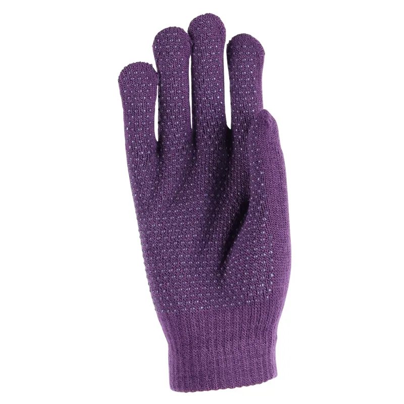 Aubrion SureGrip Riding Gloves Childs in Purple-3