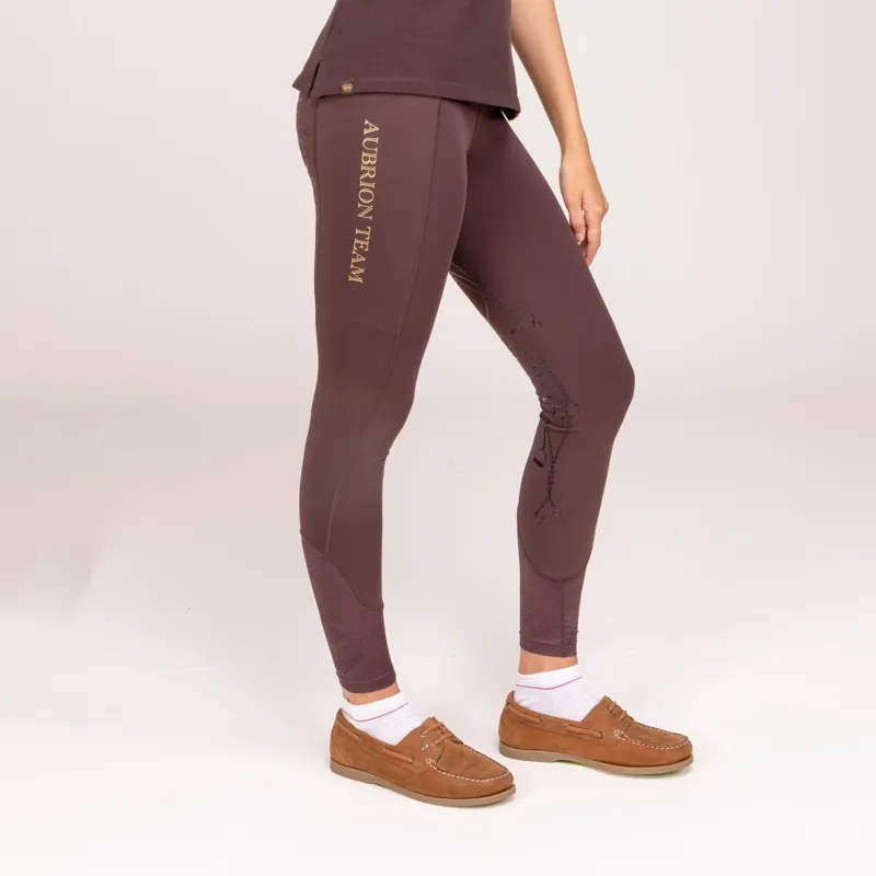 Aubrion Team Riding Tights in Umber-4
