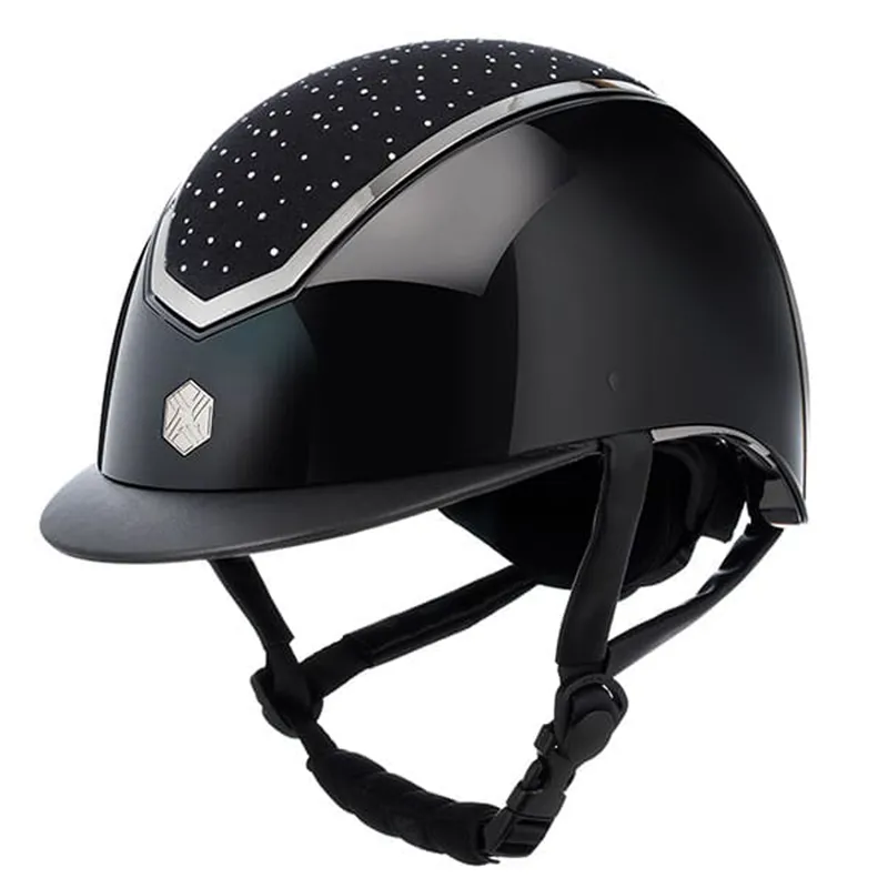EQx Kylo Riding Hat in Black Gloss/Chrome Crystal