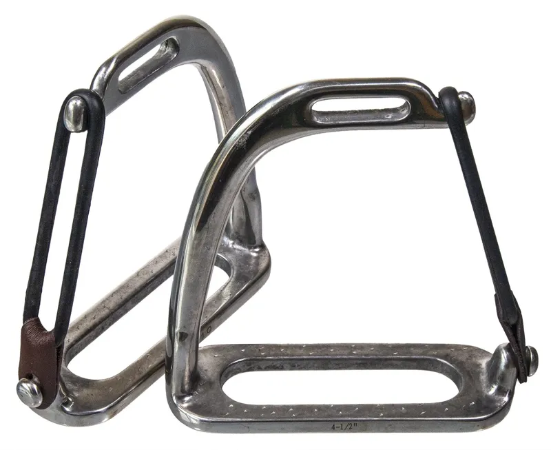 Buckley Bits Peacock Safety Stirrup Irons Stainless Steel
