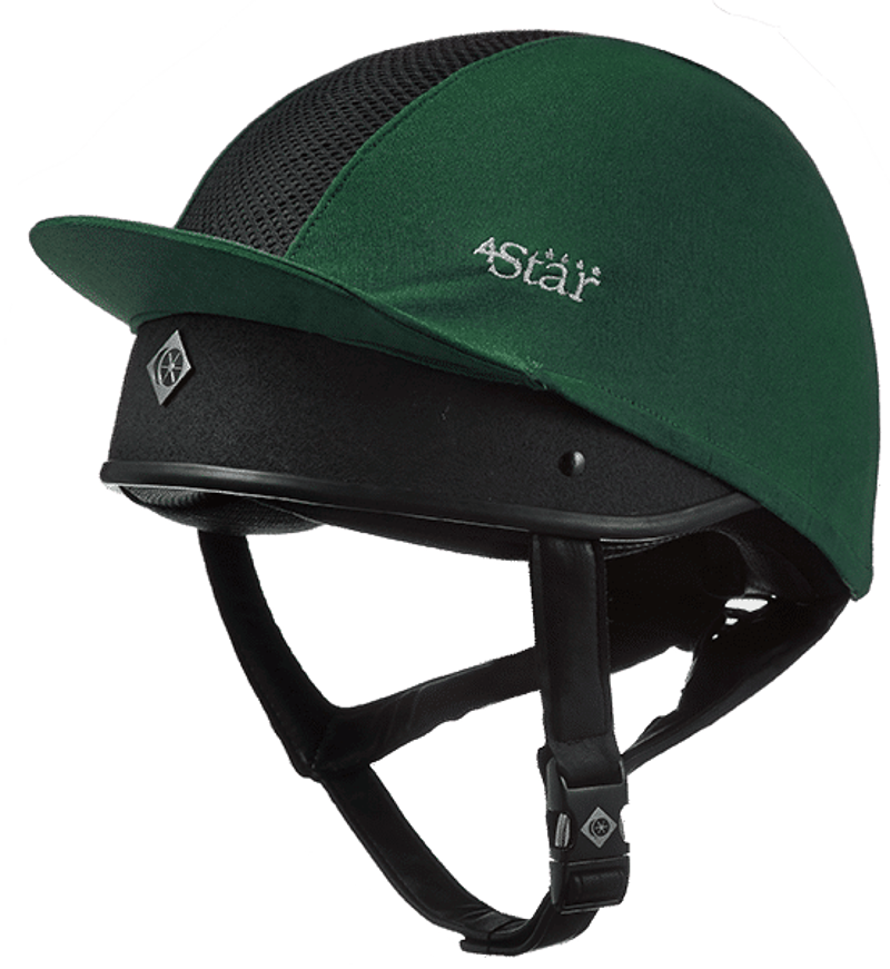 Charles Owen 4 Star Hat Silk in Hunter Green