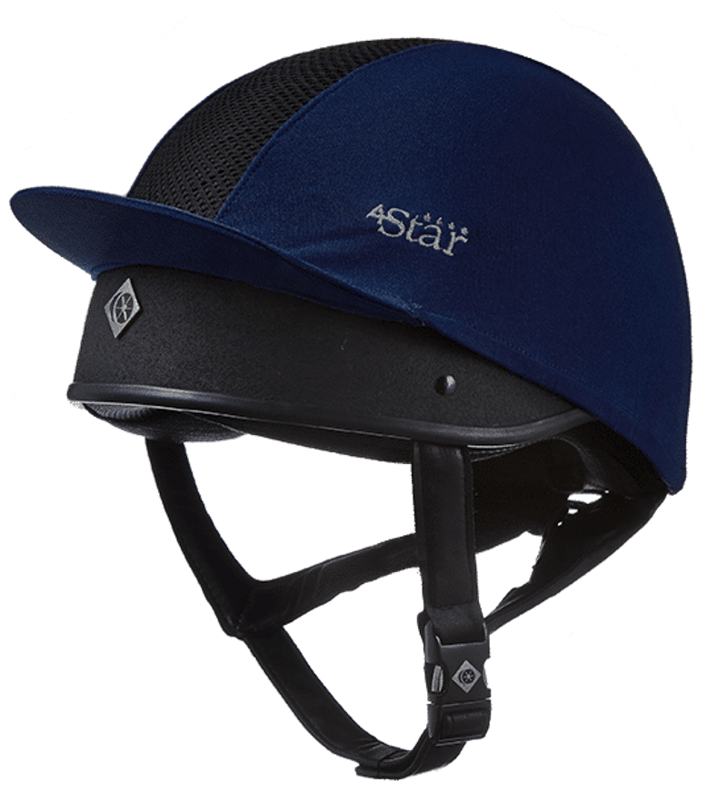 Charles Owen 4 Star Hat Silk in Navy