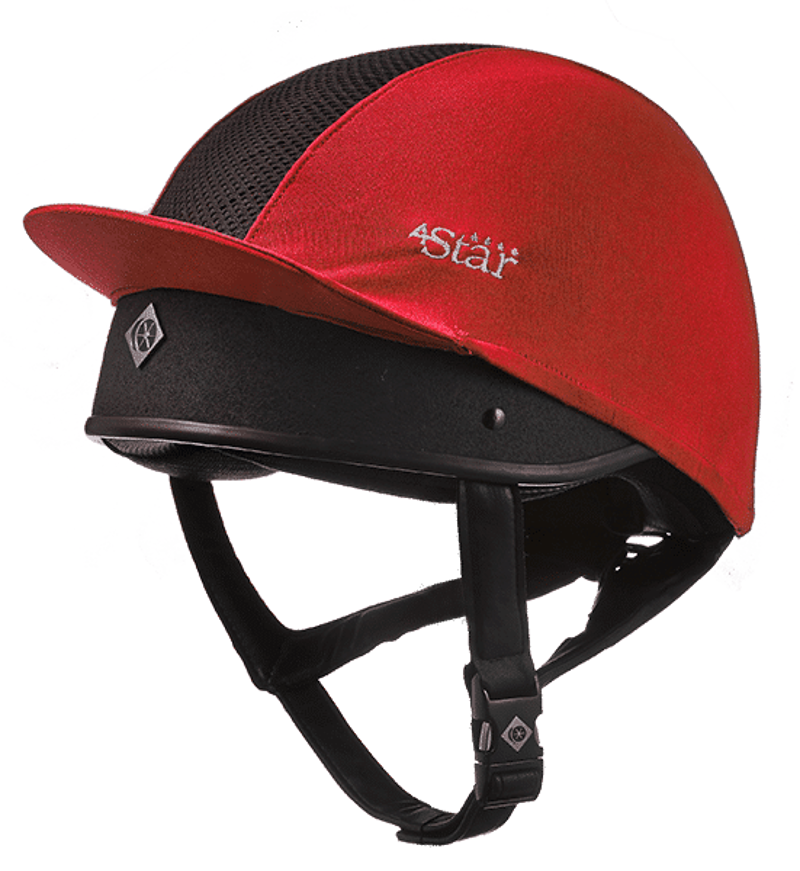 Charles Owen 4 Star Hat Silk in Red